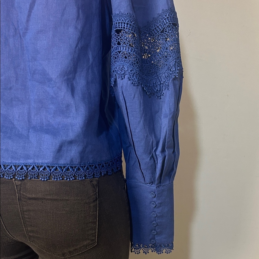 Salsa Jeans Women’s Top Blouse Long Sleeved Embroidered Size Medium - Picture 11 of 16